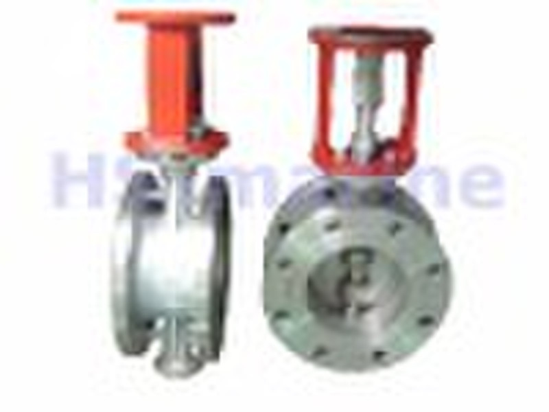 Eccentric butterfly regulating valve