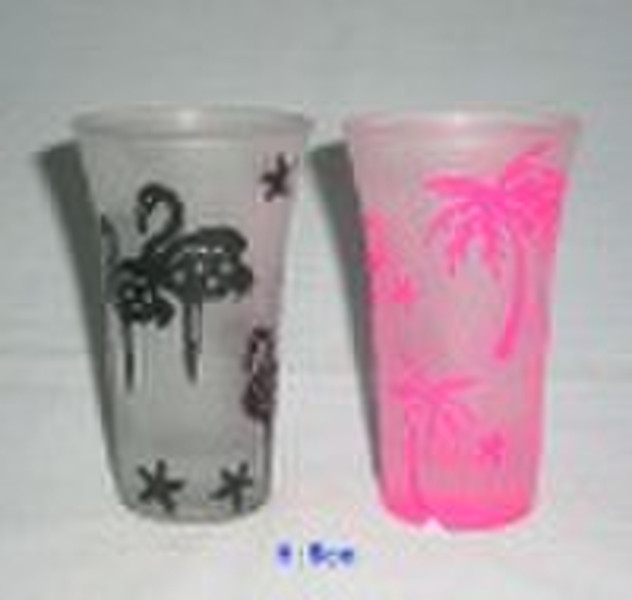 Flamingo & palm tree  shot glass