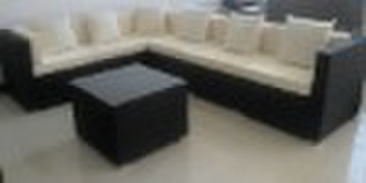 PE rattan sofa--Synthetic wicker living room couch
