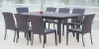 PE rattan dining tables chairs