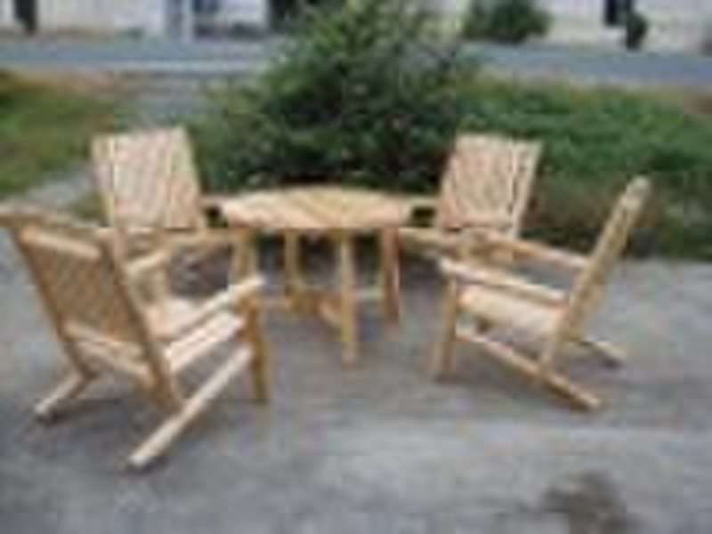 wooden table and chair