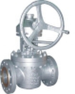 Flange-connection lifting plug valve