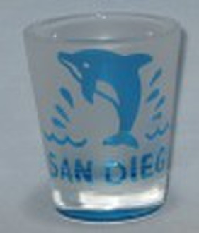 dolphin transparent blue glass etched images