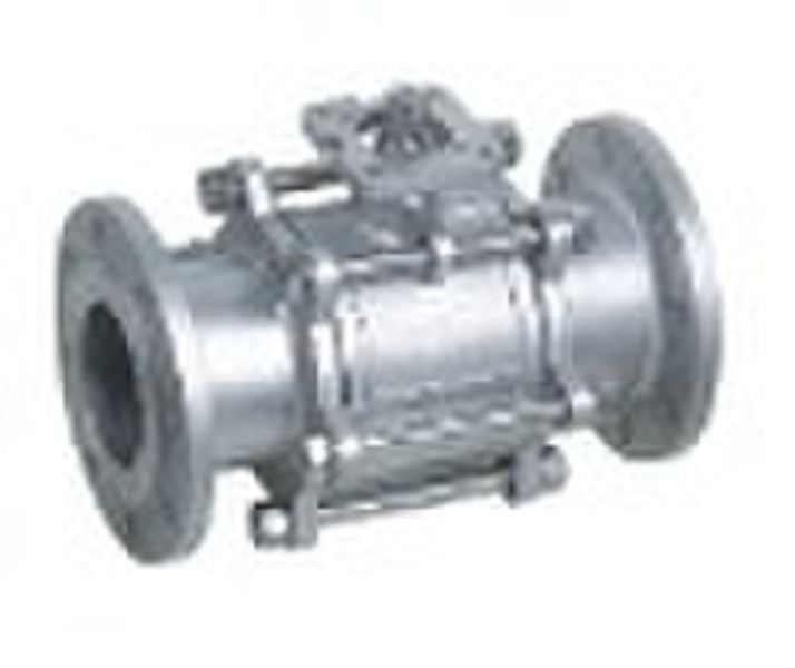 3pc Flanged ball valve with ISO5211 high Mounting