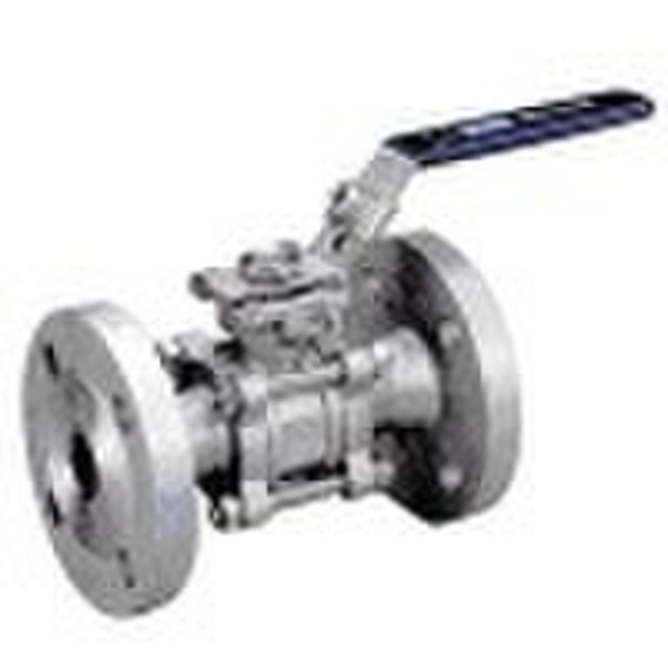 3pc Flanged ball valve with ISO5211 Mounting pad,