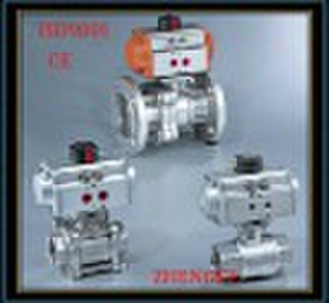 Pneumatic ball valves, 2pc ball valve flanged end,