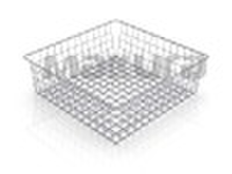 Chrome plated wire basket