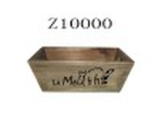 Wooden Flower Pot Pattern Printed