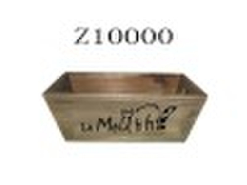 Wooden Flower Pot Pattern Printed