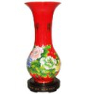 Chinesische rote Porzellan-Vase