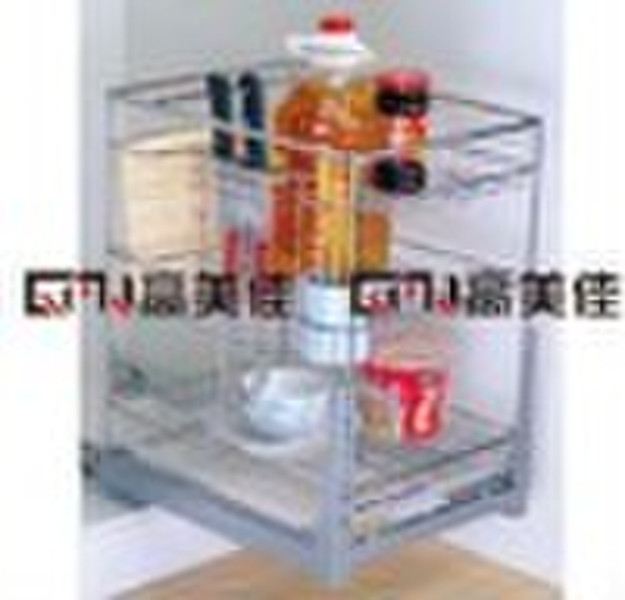 Multi-functional pull-out kitchen drawer basket