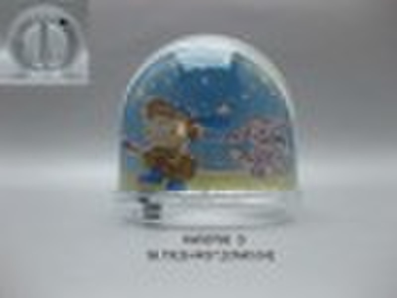 Plastic snow globe (Insert the photos)home decor p