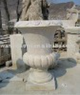 natural marble flower pot,garden flower pot,ornman