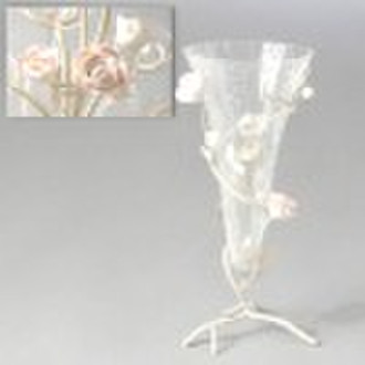 metal flower vase