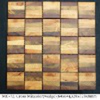 Mixcolor cross cut wedge(64x64)  wood mosaic