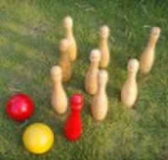 Wooden Skittles set