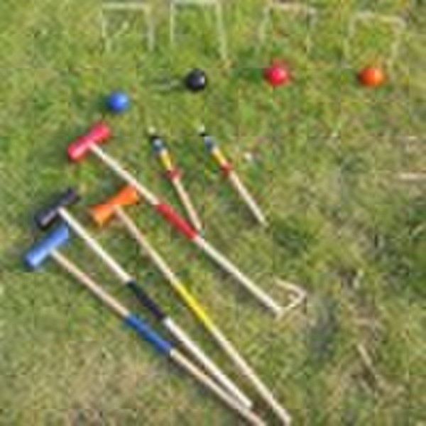 Wooden croquet set