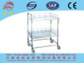 B51 Stainless steel medical trolley with hand-hold