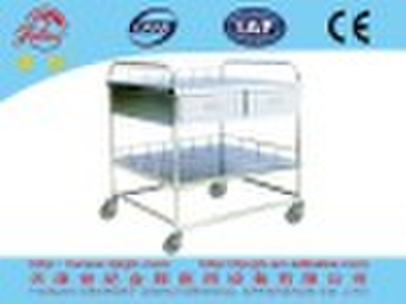 B52 Stainless steel medical trolley with two drawe