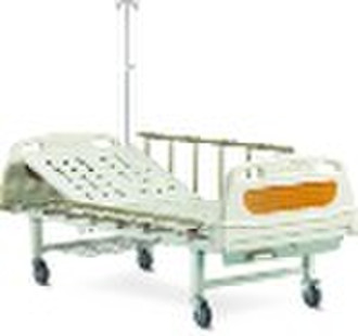 Single crank manual hospital bed