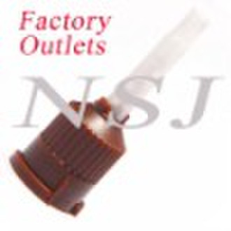 brown mixing tip for disposable syringe