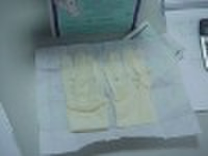 Natural latex surgical gloves
