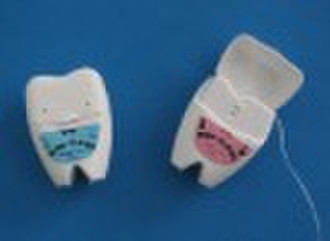 Tooth shaped dental floss