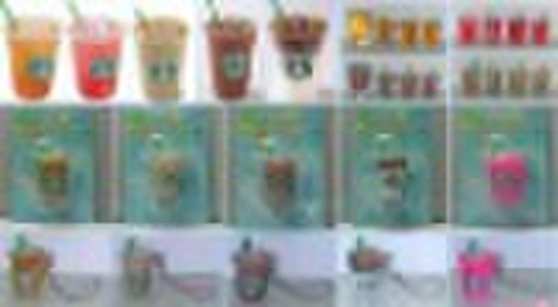 Cup shaped Mobile straps (5 designs)