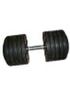 Black fixed dumbbell rubber barbell home gym sets