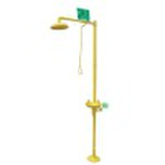 Combination emergency shower & eyewash product