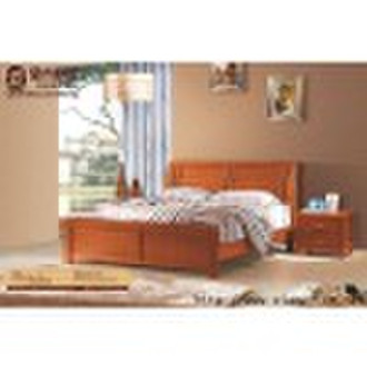 Simple design king/queen size bed with night stand