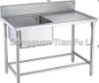 high quality stainless steel one sink table