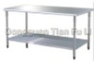 two layer stainless steel worktable