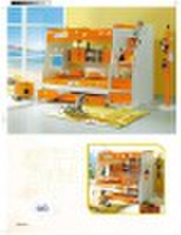 Yellow Kinder Etagenbett mit Ladder Cabinet