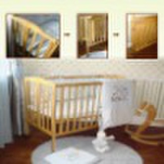 Foldable crib natural color  $ 48 Baby bed