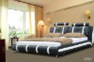 Fashion leather queen bed