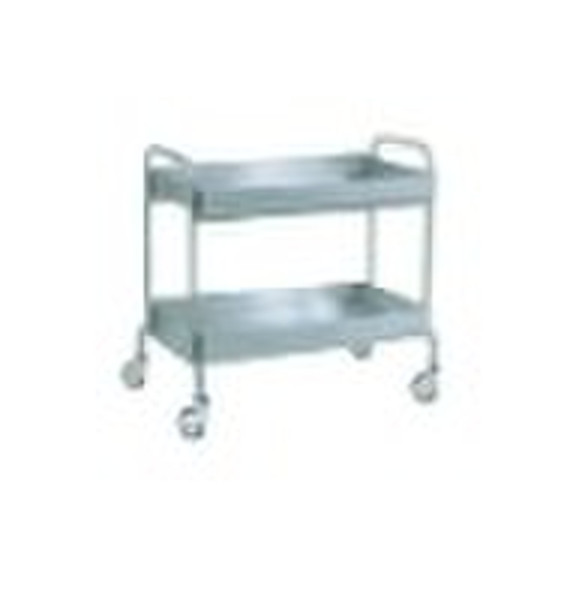 Stainless steel carrying trolley (double-layer)