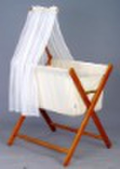 Wooden Baby Cradle & Swing