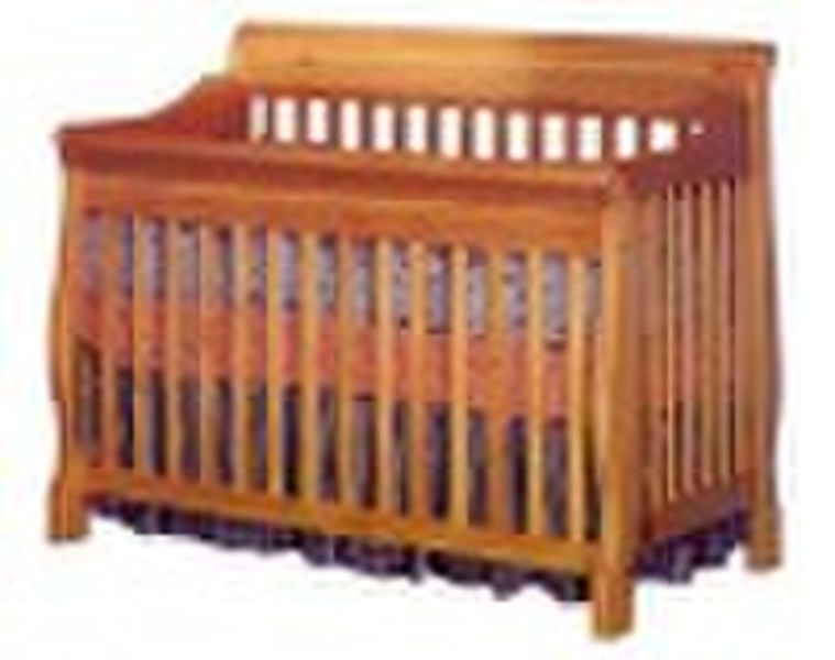 wooden baby crib