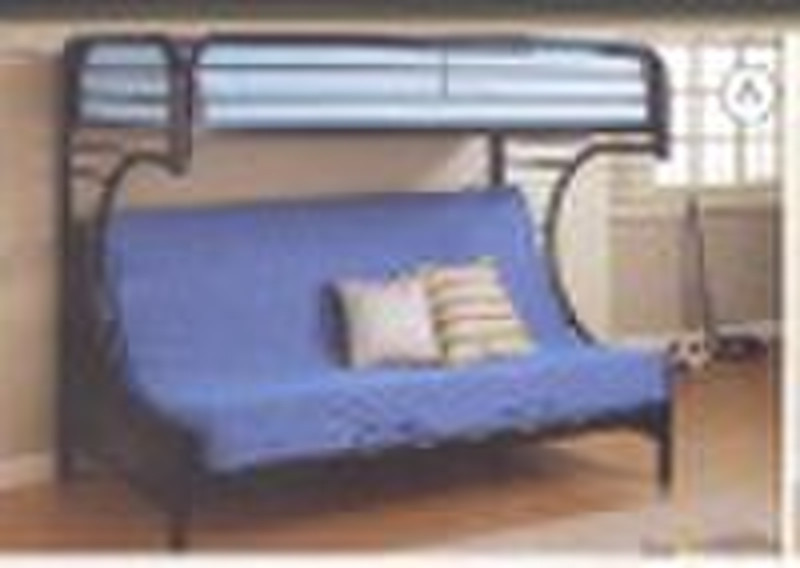2" C Style Twin Futon Metal Bunk Bed