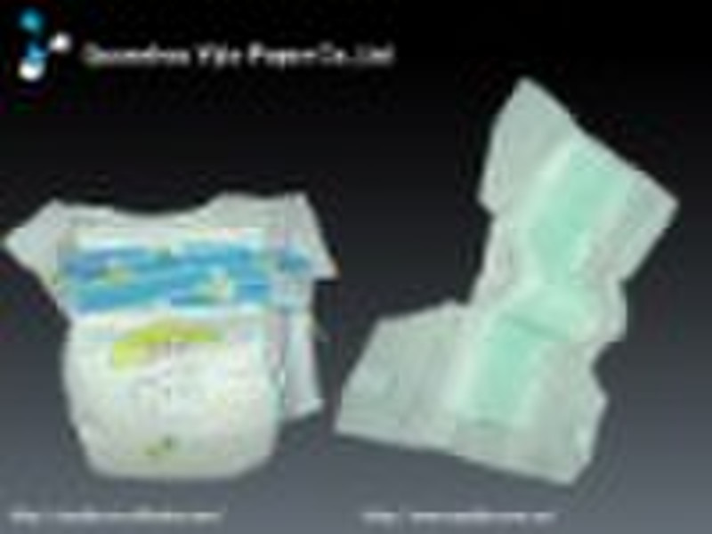 soft baby diaper with green core