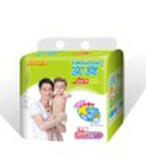 cottony baby diaper with PE film