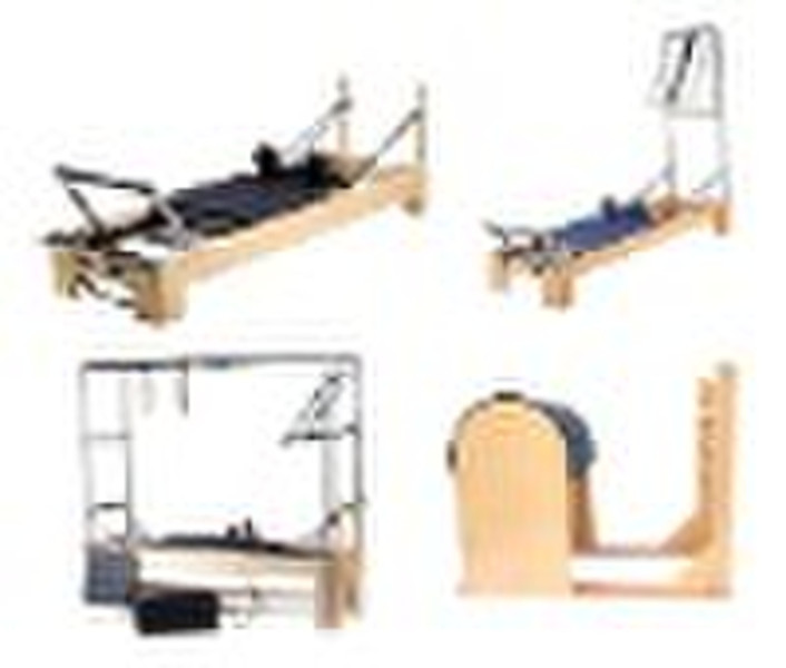 A + Buche und Edelstahl Pilates Reformer