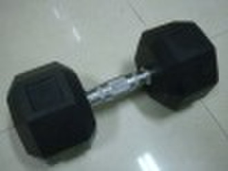 Octagon rubber dumbbell