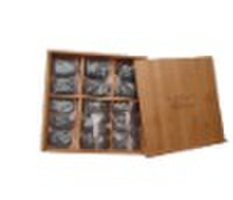 23pcs Basalt Stone Kit with Bamboo box