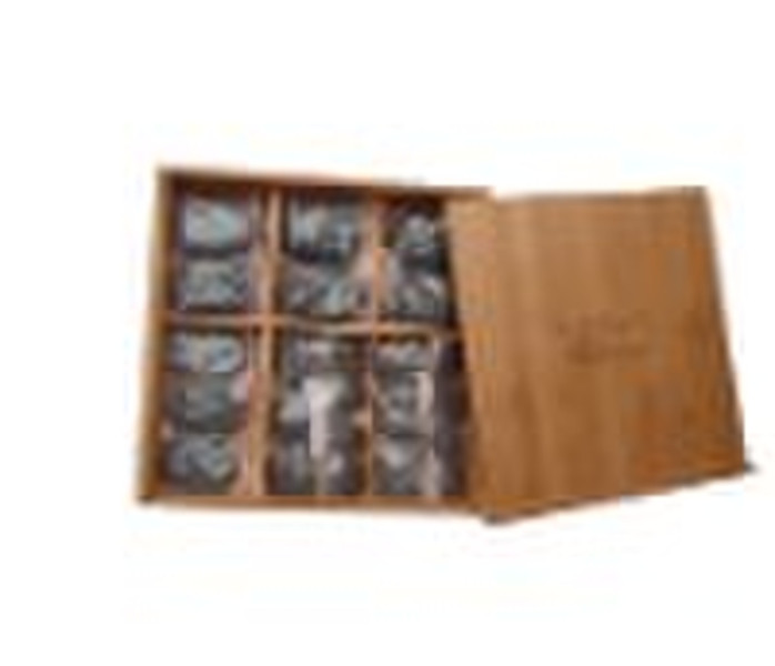 23pcs Basalt Stone Kit with Bamboo box
