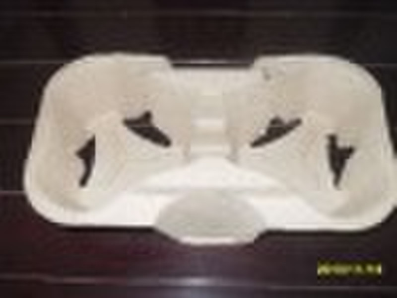 pulp molded coffee cup tray (2cups)
