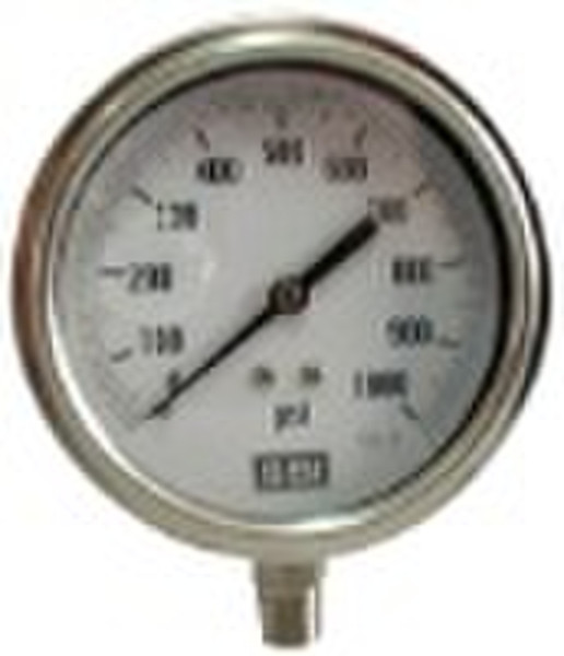 All stainless steel pressure gauge with inside bay