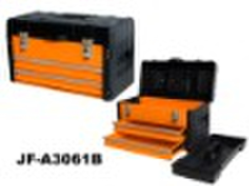 Iron tool box with drawer