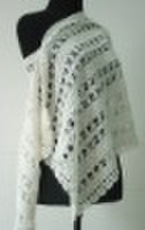 knitted scarf, cotton scarf, poncho